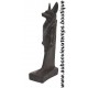 STATUETTE DIEU EGYPTIEN ANUBIS en ROCHE BASALTIQUE