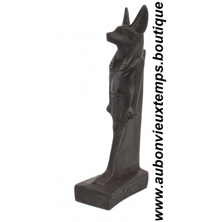 STATUETTE DIEU EGYPTIEN ANUBIS en ROCHE BASALTIQUE