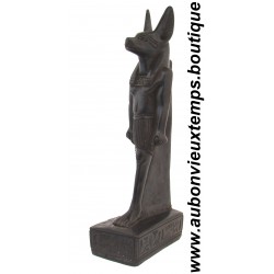 STATUETTE DIEU EGYPTIEN ANUBIS en ROCHE BASALTIQUE