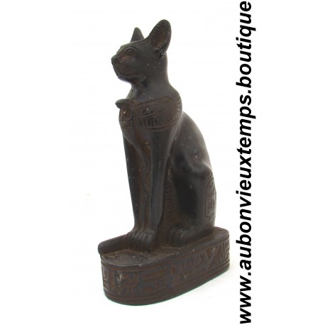 STATUETTE DEESSE EGYPTIENNE BASTET en ROCHE BASALTIQUE