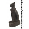 STATUETTE DEESSE EGYPTIENNE BASTET en ROCHE BASALTIQUE