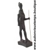 STATUETTE DIEU EGYPTIEN HORUS en ROCHE BASALTIQUE