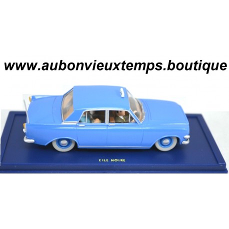 TINTIN EN VOITURE FORD ZEPHYR MK III 1960 TAXI BLEU ILE NOIRE