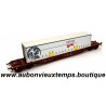 LS MODELS 1/87 HO WAGON PLAT SGSS S7T avec CONTAINER GEODIS BM Réf : 30112