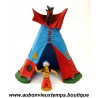 STARLUX FIGURINE INDIEN avec son TEPEE - DECOR FAR WEST - SERIE INDIEN