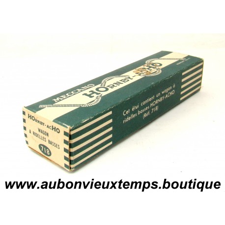 MECCANO 1/87 BOITE VIDE - WAGON à RIDELLES Réf : 718