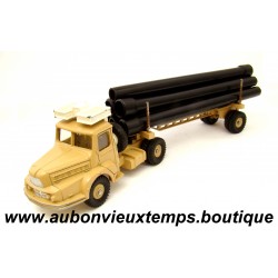 DINKY SUPERTOYS 1/43 TRACTEUR UNIC SAHARIEN avec SEMI-REMORQUE PORTE TUBES PIPE-LINE Réf : 893