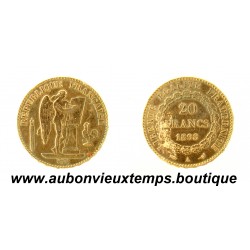 20 FRANCS OR 900 ‰ 1898 A GENIE