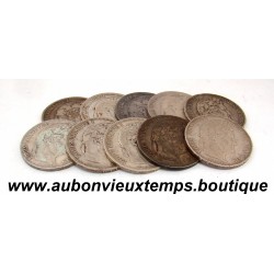 LOT 10 MONNAIES de 5 FRANCS Argent 900 ‰ - FRANCE