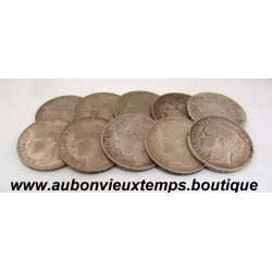LOT 10 MONNAIES de 5 FRANCS Argent 900 ‰ - FRANCE