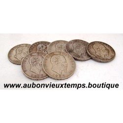 LOT 7 MONNAIES de 5 LIRES Argent 900 ‰ - ITALIE