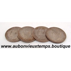LOT 4 MONNAIES de 5 PESETAS Argent 900 ‰ - ESPAGNE