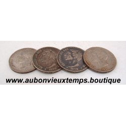LOT 4 MONNAIES de 5 PESETAS Argent 900 ‰ - ESPAGNE