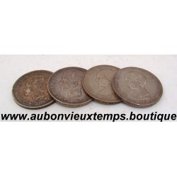 LOT 4 MONNAIES de 5 PESETAS Argent 900 ‰ - ESPAGNE