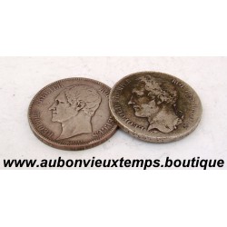 LOT 2 MONNAIES de 5 FRANCS Argent 900 ‰ - BELGIQUE