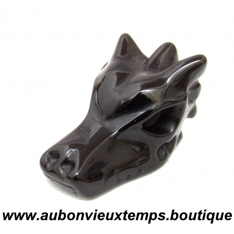 TETE de DRAGON en PIERRE NATURELLE : ONYX