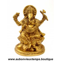 DIEU HINDOU GANESH en LAITON DORE