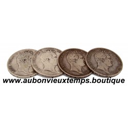 LOT 4 MONNAIES de 5 FRANCS Argent 900 ‰ - FRANCE