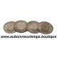 LOT 3 MONNAIES de 2 FRANCS Argent 835 ‰ - BELGIQUE