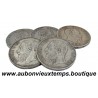 LOT 5 MONNAIES de 5 FRANCS et 5 LIRES Argent 900 ‰ BELGIQUE et ITALIE