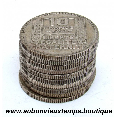 LOT 10 MONNAIES de 10 FRANC Argent TURIN - FRANCE
