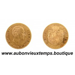 25 PESETAS Or 900‰ 1878 D.E.M. ALPHONSO XII - ESPAGNE