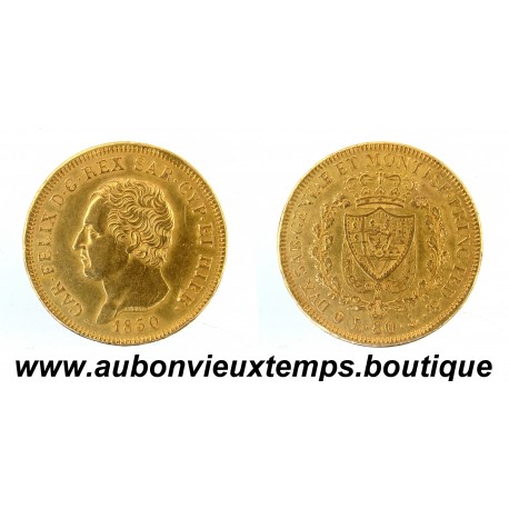80 LIRE Or 900‰ 1830 P CHARLES FELIX - SARDAIGNE