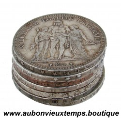 LOT 7 MONNAIES de 5 FRANCS Argent 900 ‰ HERCULE