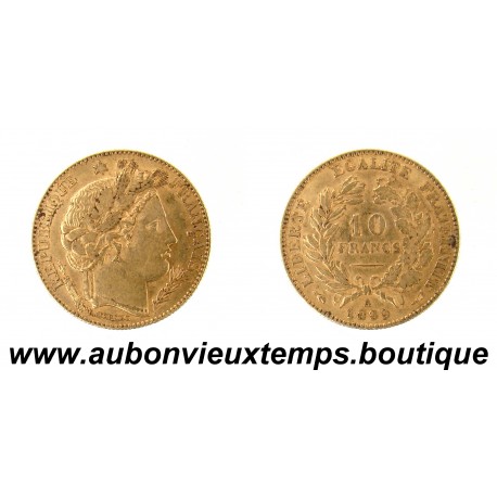 10 FRANCS Or 900‰ 1899 A CERES