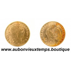 10 FRANCS Or 900‰ 1911 COQ