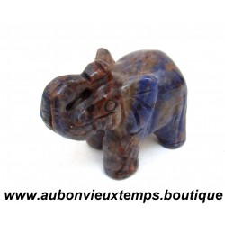 ELEPHANT en PIERRE NATURELLE : SODALITE