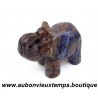 ELEPHANT en PIERRE NATURELLE : SODALITE