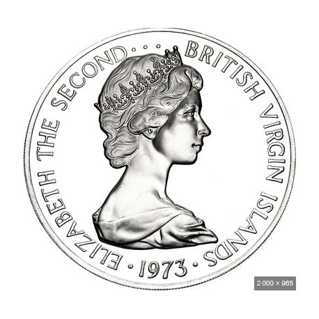 DOLLAR Argent 925‰ BE 1975 FM ELIZABETH II - ILES VIERGES