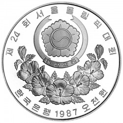 5000 WON Argent 925‰ BE 1987 J.O. SEOUL - COREE du SUD