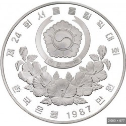 10 000 WON Argent 925‰ BE 1987 J.O. SEOUL - COREE du SUD