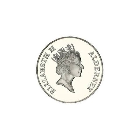 TWO POUNDS Argent 925‰ 1997 ELIZABETH II - CONSERVATION de la NATURE - ALDERNEY