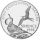 50 PENCE Argent 925‰ 1998 ELIZABETH II - CONSERVATION de la NATURE - ASCENSION ISLANDS