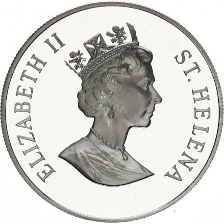 50 PENCE Argent 925‰ 1998 ELIZABETH II - CONSERVATION de la NATURE - ST HELENA