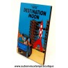 MAGNET en RELIEF avec SUPPORT BOIS - Les AVENTURES de TINTIN - DESTINATION MOON