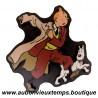 MAGNET en RELIEF avec SUPPORT BOIS - TINTIN et MILOU