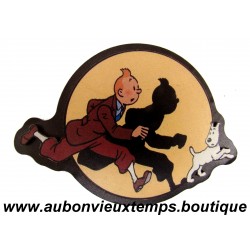 MAGNET en RELIEF avec SUPPORT BOIS - TINTIN et MILOU