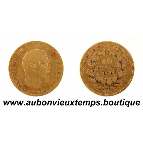 10 FRANCS Or 900‰ 1860 BB NAPOLEON III