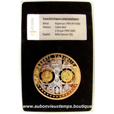 MONNAIE LINGOT BE Argent 999‰ - EESTI VABARIIK
