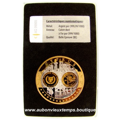 MONNAIE LINGOT BE Argent 999‰ - CYPRUS