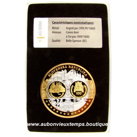 MONNAIE LINGOT BE Argent 999‰ - SLOVENSKA REPUBLIKA