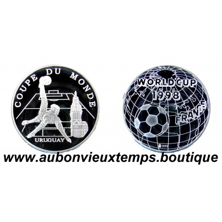 MEDAILLE MONETIFORME Argent 999‰ COUPE du MONDE 1998 FOOTBALL - FRANCE