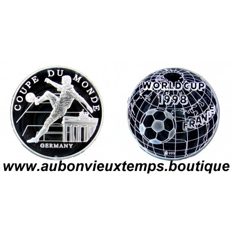 MEDAILLE MONETIFORME Argent 999‰ COUPE du MONDE 1998 FOOTBALL - FRANCE