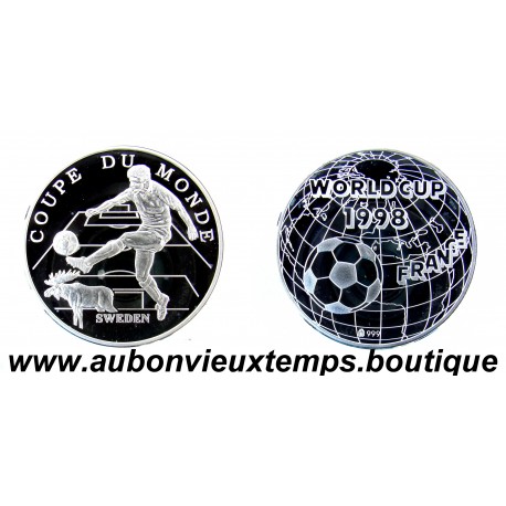 MEDAILLE MONETIFORME Argent 999‰ COUPE du MONDE 1998 FOOTBALL - FRANCE
