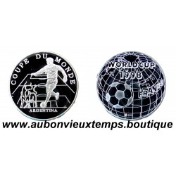 MEDAILLE MONETIFORME Argent 999‰ COUPE du MONDE 1998 FOOTBALL - FRANCE