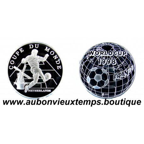 MEDAILLE MONETIFORME Argent 999‰ COUPE du MONDE 1998 FOOTBALL - FRANCE